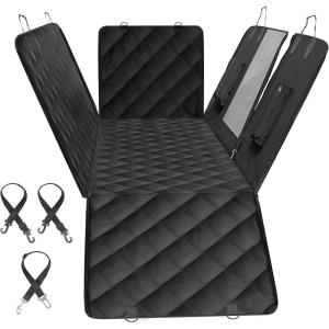 imageSimple Deluxe Dog Car Seat Cover for Back Seat Waterproof Dog Car Hammock with Mesh Window Scratchproof ampamp Nonslip Seat Protector for Cars Trucks SUVs StandardStandard54 W x 58 L