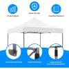 imageSimple Deluxe 10x10ft Pop Up Canopy Tent Beach Tent Outdoor Shade Instant Portable Easy Setup Sun Shelter with Case 4 Sand Bags for Picnics Parties Camping BlueNewWhite