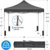 imageSimple Deluxe 10x10ft Pop Up Canopy Tent Beach Tent Outdoor Shade Instant Portable Easy Setup Sun Shelter with Case 4 Sand Bags for Picnics Parties Camping BlueNewGray