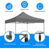 imageSimple Deluxe 10x10ft Pop Up Canopy Tent Beach Tent Outdoor Shade Instant Portable Easy Setup Sun Shelter with Case 4 Sand Bags for Picnics Parties Camping BlueNewGray