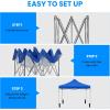 imageSimple Deluxe 10x10ft Pop Up Canopy Tent Beach Tent Outdoor Shade Instant Portable Easy Setup Sun Shelter with Case 4 Sand Bags for Picnics Parties Camping BlueNewBlue