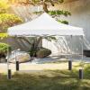 imageSimple Deluxe 10x10ft Pop Up Canopy Tent Beach Tent Outdoor Shade Instant Portable Easy Setup Sun Shelter with Case 4 Sand Bags for Picnics Parties Camping BlueNewWhite