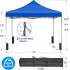 imageSimple Deluxe 10x10ft Pop Up Canopy Tent Beach Tent Outdoor Shade Instant Portable Easy Setup Sun Shelter with Case 4 Sand Bags for Picnics Parties Camping BlueNewBlue