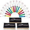 imageSimple Deluxe 15 Pcs 34 inch Marshmallow Roasting Sticks Smores Kit Extendable Design Telescoping Skewers ampamp Hot Dog Forks with Wooden Handle34 inch Stick
