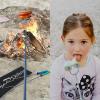 imageSimple Deluxe 15 Pcs 34 inch Marshmallow Roasting Sticks Smores Kit Extendable Design Telescoping Skewers ampamp Hot Dog Forks with Wooden Handle34 inch Colorful Stick