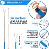imageSimple Deluxe 15 Pcs 34 inch Marshmallow Roasting Sticks Smores Kit Extendable Design Telescoping Skewers ampamp Hot Dog Forks with Wooden Handle5Pack