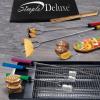 imageSimple Deluxe 15 Pcs 34 inch Marshmallow Roasting Sticks Smores Kit Extendable Design Telescoping Skewers ampamp Hot Dog Forks with Wooden Handle5Pack