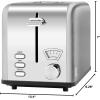 imageSimple Deluxe 15quot Wide Slot 2Slice Toaster 5 Browning Setting and 3 Function Retro StainlessSteel Style Removable Crumb Tray Kitchen Essentials for Bagel BlackRetro Silver