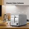 imageSimple Deluxe 15quot Wide Slot 2Slice Toaster 5 Browning Setting and 3 Function Retro StainlessSteel Style Removable Crumb Tray Kitchen Essentials for Bagel BlackSilver