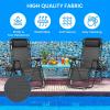 imageSimple Deluxe 2 Set Zero Gravity Chairs Patio Portable Reclining Folding Lounge Chair Beach Camping Chairs with Pillow and Cup Holder Trays for Garden Poolside Blue2 Set Black