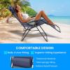 imageSimple Deluxe 2 Set Zero Gravity Chairs Patio Portable Reclining Folding Lounge Chair Beach Camping Chairs with Pillow and Cup Holder Trays for Garden Poolside Blue2 Set Blue