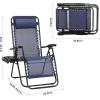 imageSimple Deluxe 2 Set Zero Gravity Chairs Patio Portable Reclining Folding Lounge Chair Beach Camping Chairs with Pillow and Cup Holder Trays for Garden Poolside Blue2 Set Blue