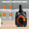 imageSimple Deluxe 400GPH Durable Submersible Water Pump with Adjustable Intake 30W Fountain Pump for Fish Tank Ponds Fountains Hydroponics Aquariums