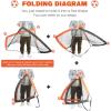 imageSimple Deluxe 4x3 Portable Soccer Goal Pop Up Folding Soccer Net Comes with 2 Oxford Cloth Bags and 8 Stakes Great for Training for Backyard 2 Set Orange ampamp Black