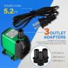 imageSimple Deluxe 550GPH Submersible Pump 2082LH 45W with 92ft High Lift Fountain Pump with 3 Nozzles for Fish Tank Pond Aquarium Hydroponics Black800 GPH