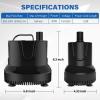 imageSimple Deluxe 550GPH Submersible Pump 2082LH 45W with 92ft High Lift Fountain Pump with 3 Nozzles for Fish Tank Pond Aquarium Hydroponics Black800GBOTM