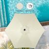 imageSimple Deluxe 75ft Patio Umbrella Outdoor Table Market Yard Umbrella with Round Umbrella Base Stand for Garden Deck Backyard Pool TanBeige
