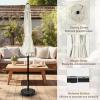 imageSimple Deluxe 75ft Patio Umbrella Outdoor Table Market Yard Umbrella with Round Umbrella Base Stand for Garden Deck Backyard Pool TanBeige2P