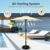 imageSimple Deluxe 75ft Patio Umbrella Outdoor Table Market Yard Umbrella with Round Umbrella Base Stand for Garden Deck Backyard Pool TanBeige2P