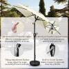 imageSimple Deluxe 75ft Patio Umbrella Outdoor Table Market Yard Umbrella with Round Umbrella Base Stand for Garden Deck Backyard Pool TanBeige2P