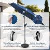 imageSimple Deluxe 75ft Patio Umbrella Outdoor Table Market Yard Umbrella with Round Umbrella Base Stand for Garden Deck Backyard Pool TanBlue2P