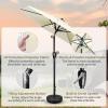 imageSimple Deluxe 75ft Patio Umbrella Outdoor Table Market Yard Umbrella with Round Umbrella Base Stand for Garden Deck Backyard Pool TanComboBeige