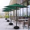 imageSimple Deluxe 75ft Patio Umbrella Outdoor Table Market Yard Umbrella with Round Umbrella Base Stand for Garden Deck Backyard Pool TanComboGreen
