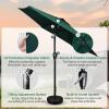 imageSimple Deluxe 75ft Patio Umbrella Outdoor Table Market Yard Umbrella with Round Umbrella Base Stand for Garden Deck Backyard Pool TanComboGreen
