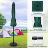 imageSimple Deluxe 75ft Patio Umbrella Outdoor Table Market Yard Umbrella with Round Umbrella Base Stand for Garden Deck Backyard Pool TanComboGreen