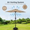 imageSimple Deluxe 75ft Patio Umbrella Outdoor Table Market Yard Umbrella with Round Umbrella Base Stand for Garden Deck Backyard Pool TanComboTan