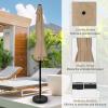 imageSimple Deluxe 75ft Patio Umbrella Outdoor Table Market Yard Umbrella with Round Umbrella Base Stand for Garden Deck Backyard Pool TanComboTan