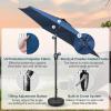 imageSimple Deluxe 75ft Patio Umbrella Outdoor Table Market Yard Umbrella with Round Umbrella Base Stand for Garden Deck Backyard Pool TanComboblue