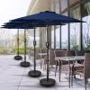 imageSimple Deluxe 75ft Patio Umbrella Outdoor Table Market Yard Umbrella with Round Umbrella Base Stand for Garden Deck Backyard Pool TanCombodark Blue