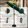 imageSimple Deluxe 75ft Patio Umbrella Outdoor Table Market Yard Umbrella with Round Umbrella Base Stand for Garden Deck Backyard Pool TanGreen