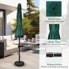 imageSimple Deluxe 75ft Patio Umbrella Outdoor Table Market Yard Umbrella with Round Umbrella Base Stand for Garden Deck Backyard Pool TanGreen