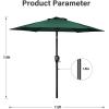 imageSimple Deluxe 75ft Patio Umbrella Outdoor Table Market Yard Umbrella with Round Umbrella Base Stand for Garden Deck Backyard Pool TanGreen2P