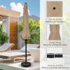 imageSimple Deluxe 75ft Patio Umbrella Outdoor Table Market Yard Umbrella with Round Umbrella Base Stand for Garden Deck Backyard Pool TanTan2P