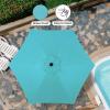 imageSimple Deluxe 75ft Patio Umbrella Outdoor Table Market Yard Umbrella with Round Umbrella Base Stand for Garden Deck Backyard Pool TanTurquoise2P