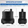imageSimple Deluxe 800GPH Bottom Suction Submersible Pump 3000LH 60W with 98ft High Lift Fountain Pump with 3 Nozzles for Fish Tank Pond Aquarium Hydroponics800GPHBOTM