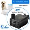 imageSimple Deluxe 800GPH Bottom Suction Submersible Pump 3000LH 60W with 98ft High Lift Fountain Pump with 3 Nozzles for Fish Tank Pond Aquarium Hydroponics80GPH