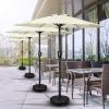 imageSimple Deluxe 9 Patio Umbrella Replacement Canopy Only Outdoor Table Market Yard Umbrella Replacement Top Cover with 8 Ribs Red2PCreamy White