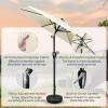 imageSimple Deluxe 9 Patio Umbrella Replacement Canopy Only Outdoor Table Market Yard Umbrella Replacement Top Cover with 8 Ribs Red2PCreamy White