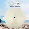 imageSimple Deluxe 9 Patio Umbrella Replacement Canopy Only Outdoor Table Market Yard Umbrella Replacement Top Cover with 8 Ribs Red2PCreamy White