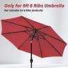 imageSimple Deluxe 9 Patio Umbrella Replacement Canopy Only Outdoor Table Market Yard Umbrella Replacement Top Cover with 8 Ribs Red2PRed Canopys