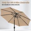 imageSimple Deluxe 9 Patio Umbrella Replacement Canopy Only Outdoor Table Market Yard Umbrella Replacement Top Cover with 8 Ribs Red2PTan Canopys