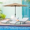 imageSimple Deluxe 9 Patio Umbrella Replacement Canopy Only Outdoor Table Market Yard Umbrella Replacement Top Cover with 8 Ribs Red2PTan Canopys