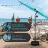 imageSimple Deluxe 9 Patio Umbrella Replacement Canopy Only Outdoor Table Market Yard Umbrella Replacement Top Cover with 8 Ribs Red2PTurquoise