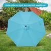 imageSimple Deluxe 9 Patio Umbrella Replacement Canopy Only Outdoor Table Market Yard Umbrella Replacement Top Cover with 8 Ribs Red2PTurquoise