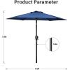 imageSimple Deluxe 9 Patio Umbrella Replacement Canopy Only Outdoor Table Market Yard Umbrella Replacement Top Cover with 8 Ribs RedBlueNew