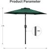 imageSimple Deluxe 9 Patio Umbrella Replacement Canopy Only Outdoor Table Market Yard Umbrella Replacement Top Cover with 8 Ribs RedCombo9ftGreenBlack